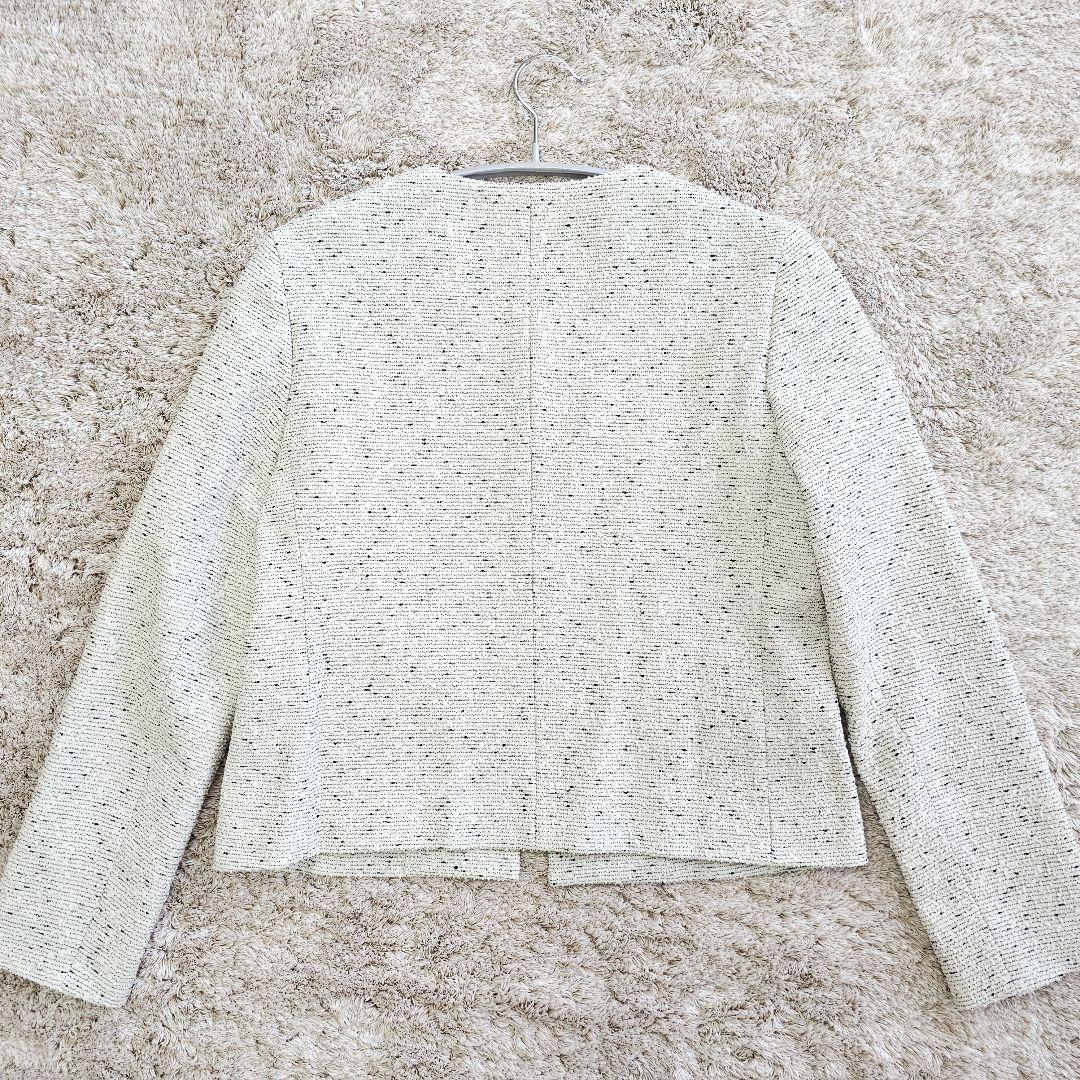 極美品 Theory luxe ノーカラー ツイード ジャケット 40