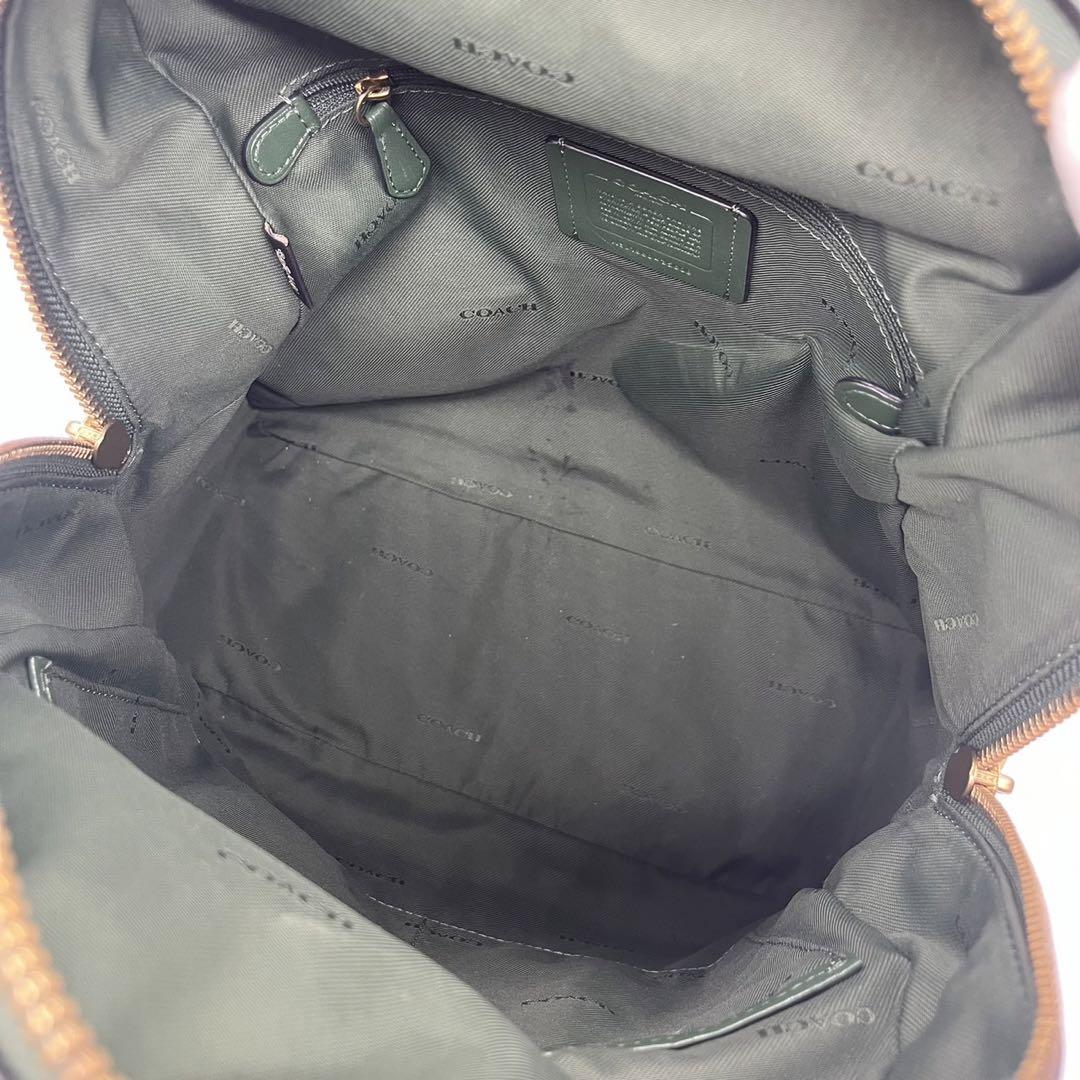 希少色✨COACH リュック ターンロック レザー 緑 大容量 ユニセックス