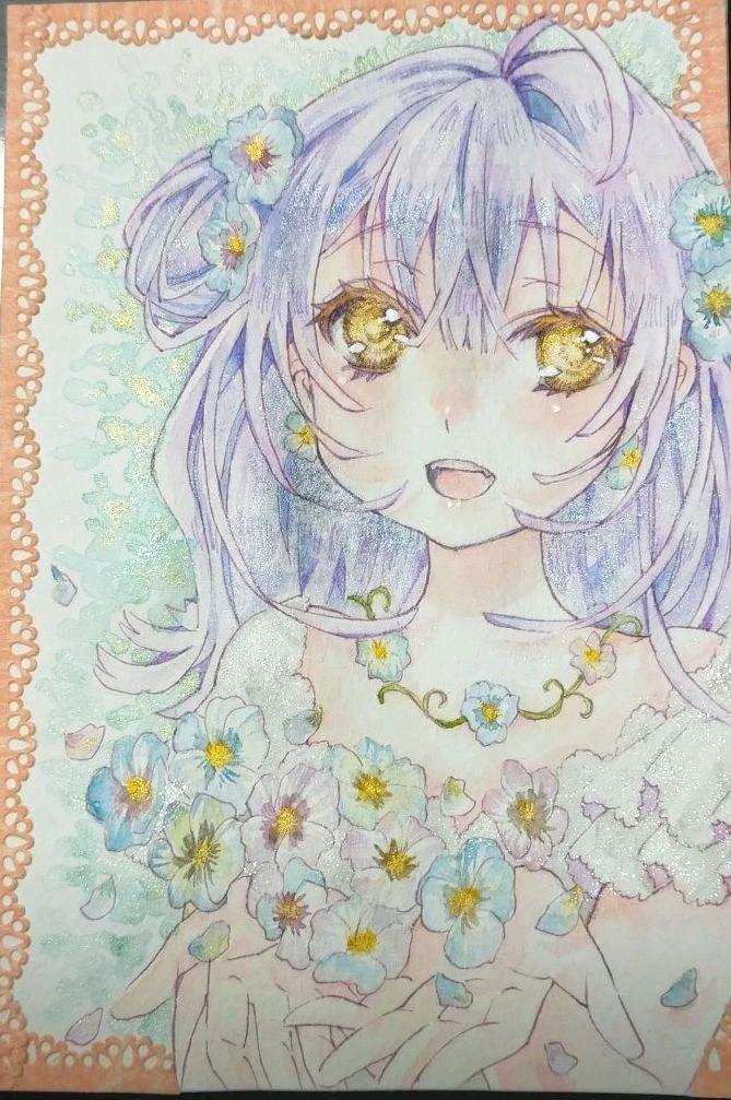ホワイト系最適な価格手書きイラスト オリジナル ビオラの女の子 なっつん様専用 アート 写真 ハンドメイドホワイト系 11 110 Fabe Nettoyage Ch