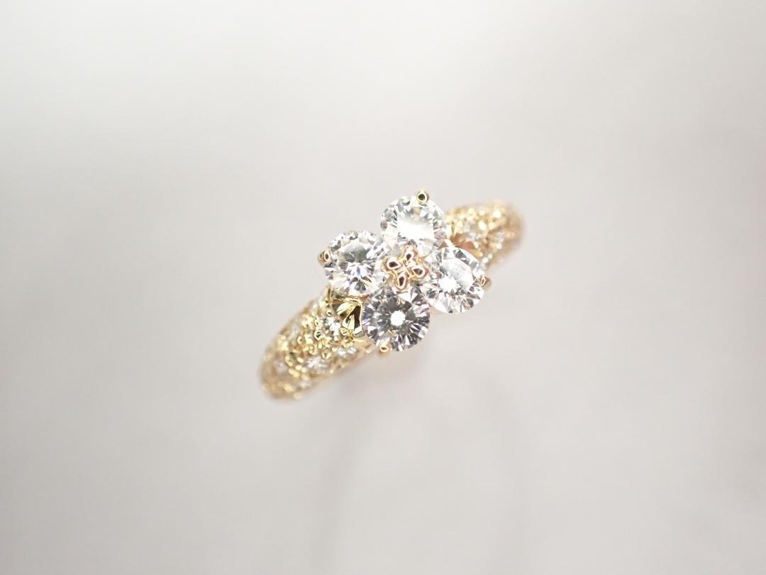 11/美品 田崎真珠 タサキ K18 ダイヤ計0.64ct リング 指輪