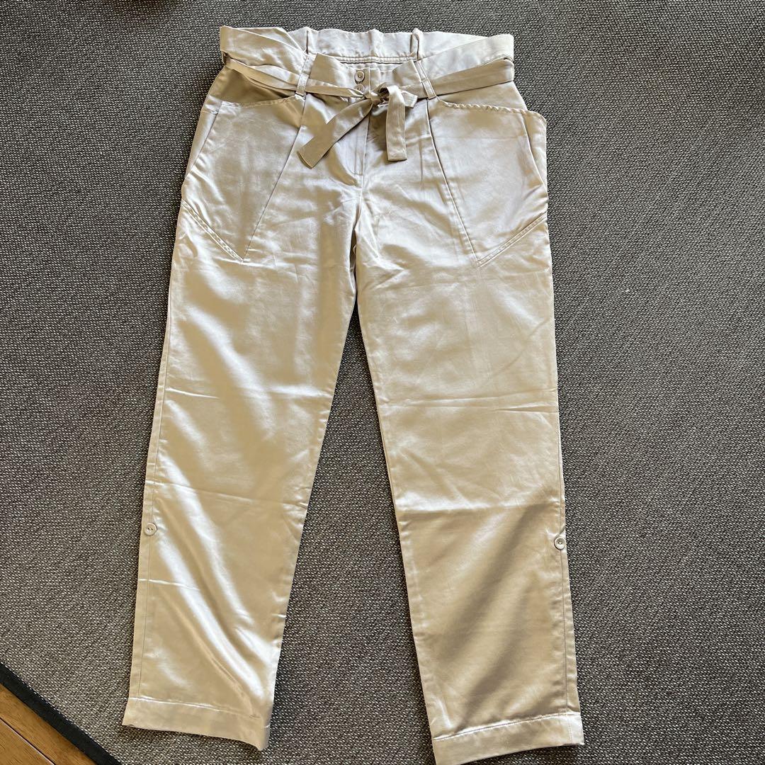 美品！シルク混サルエルパンツ