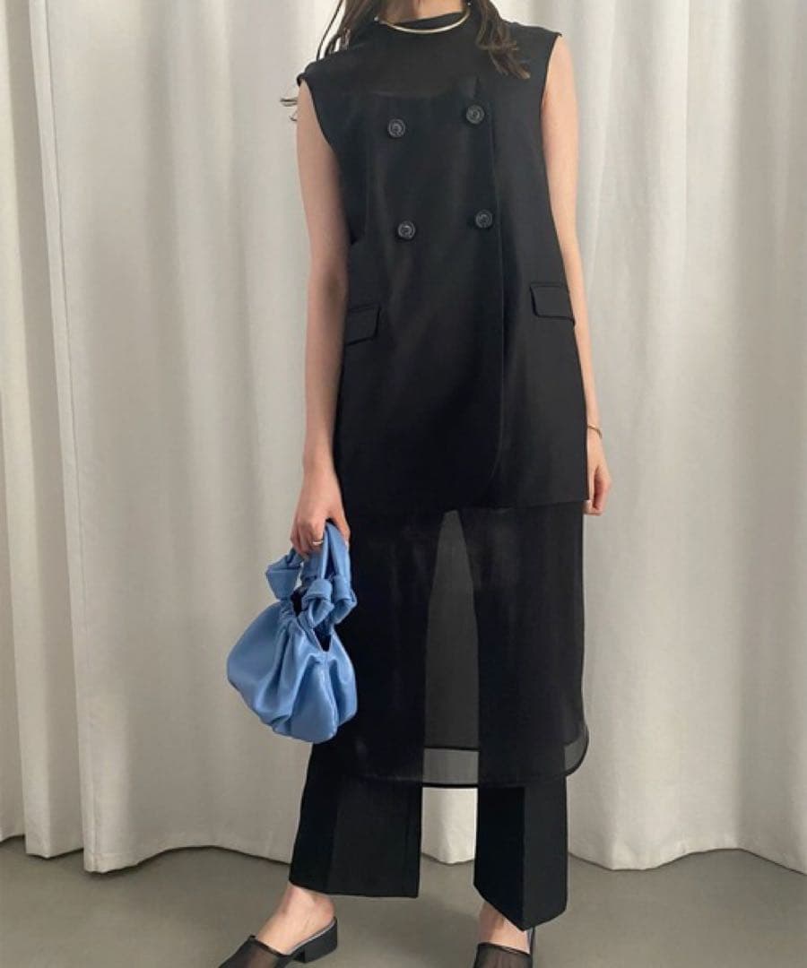 MEDI JACKET DOCKING SHEER SET UP ブラック MM Ameri VINTAGE