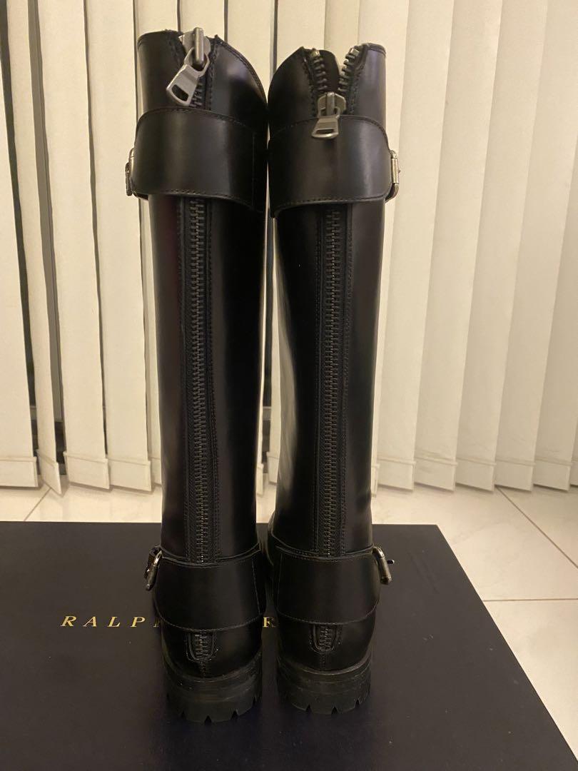 未使用ラルフローレン　レザーブーツ