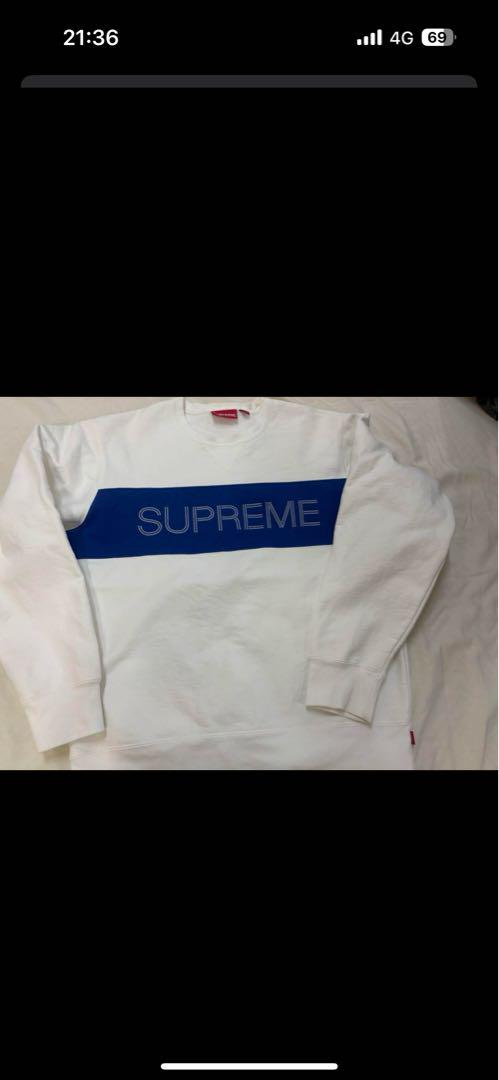 Supreme ホワイト スウェット トレーナー SUPREME ホワイト トレーナー - メルカリ