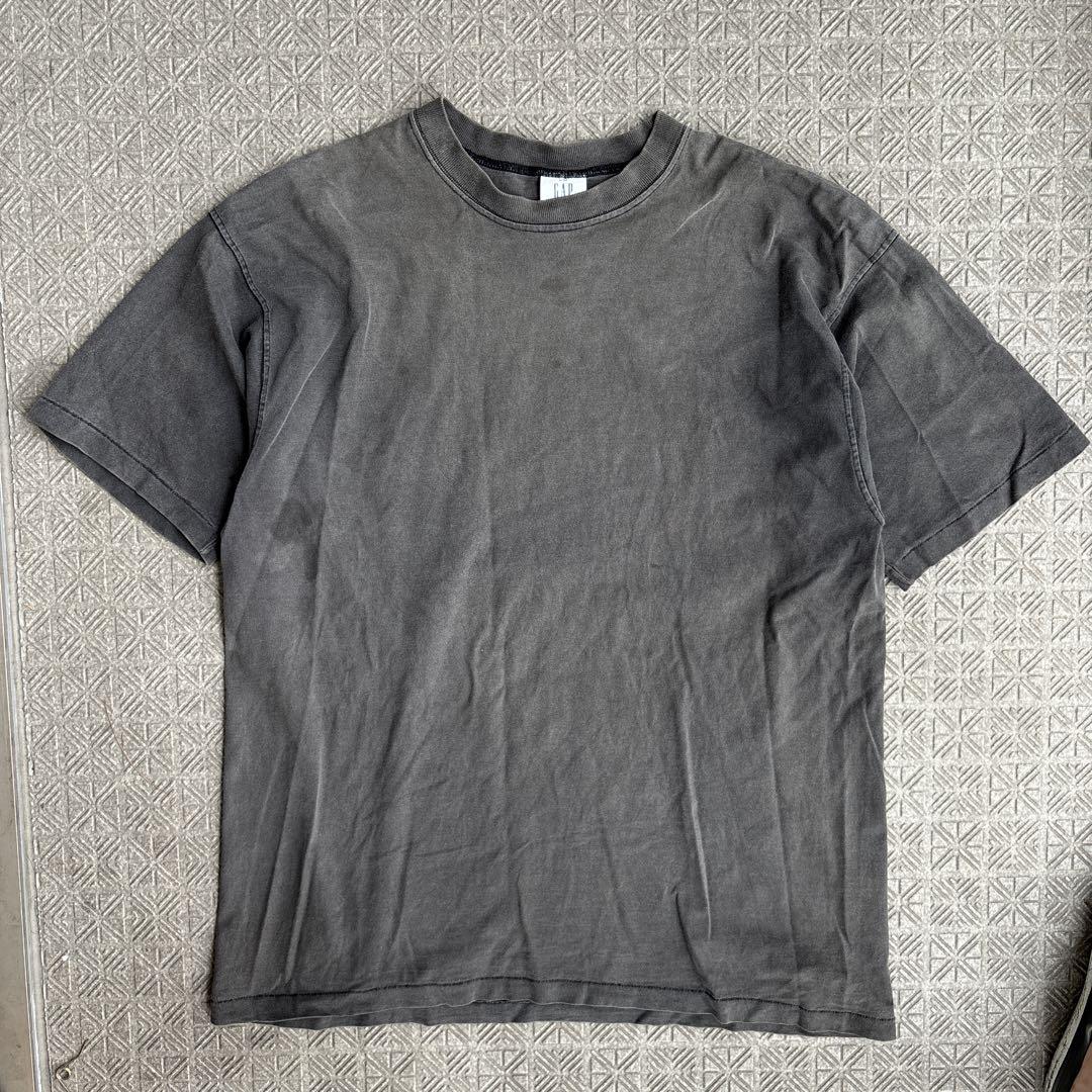 90s Old Gap 無地黒Tシャツ フェード