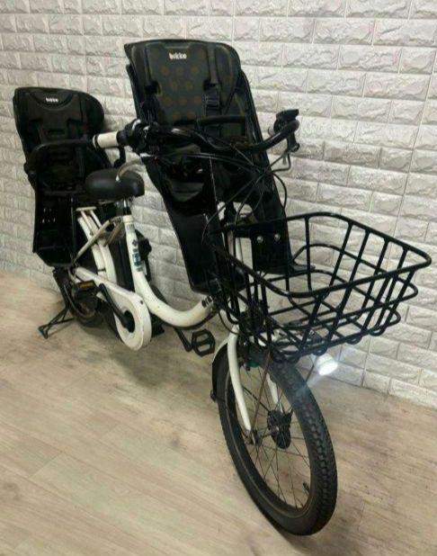 ✨美品✨室内保管✨純正チャイルドシート✨ブリヂストンビッケ2ｅ子供乗せ電動自転車