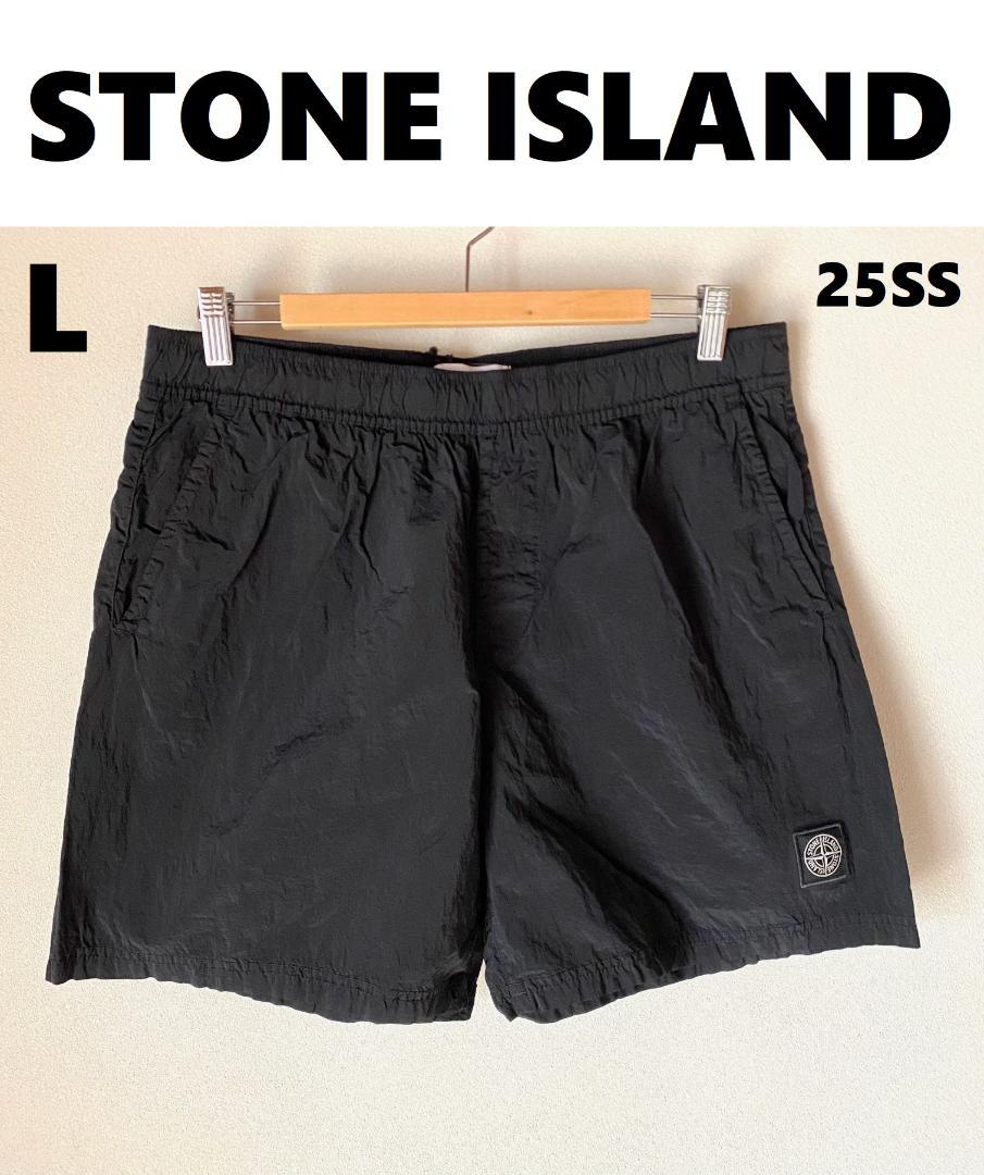 25SS【新品】STONE ISLAND ロゴ スイムショーツ 水着 パンツ L