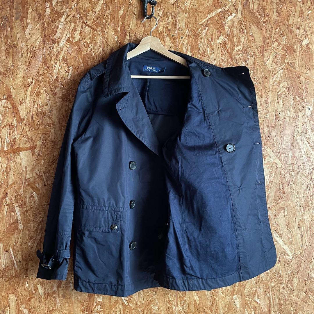 Polo Ralph Lauren Pコート ミリタリーコート ベルト ネイビー