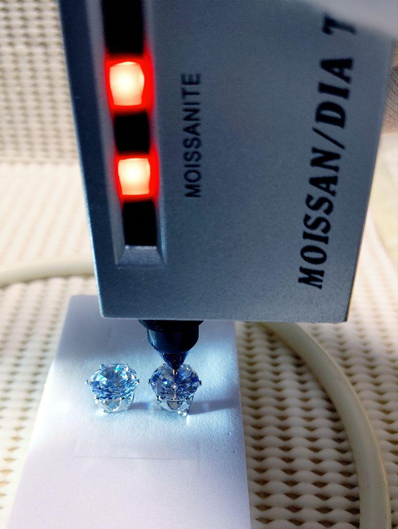 ３ct　モアサナイト　人工ダイヤモンド　　ピアス　　18kホワイト　　ア466