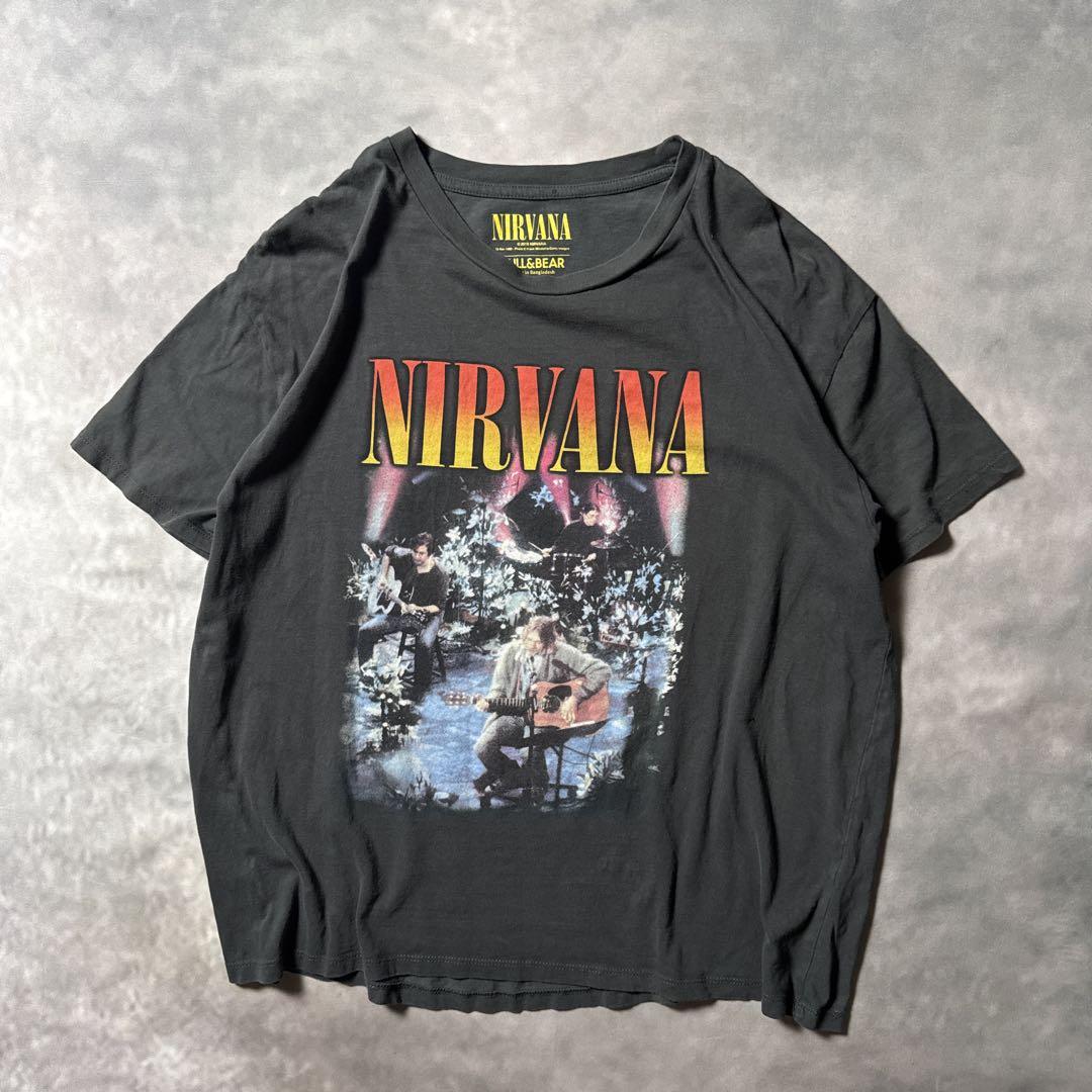 P55 古着90s復刻NIRVANAグレー　バンドTシャツ