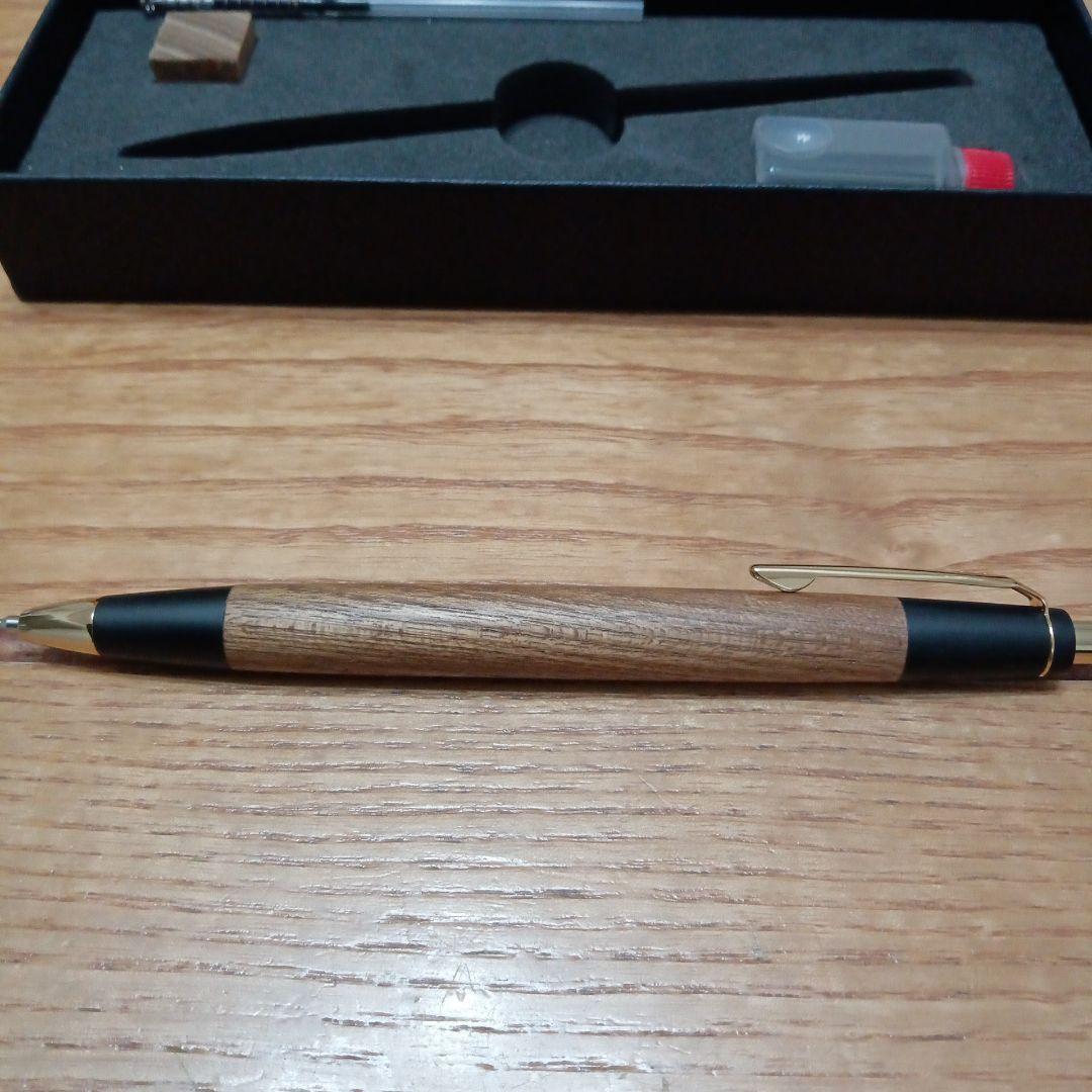 野原工芸 桑 シャープペンシル 新型SANZOクリップゴールド 文房具・事務用品