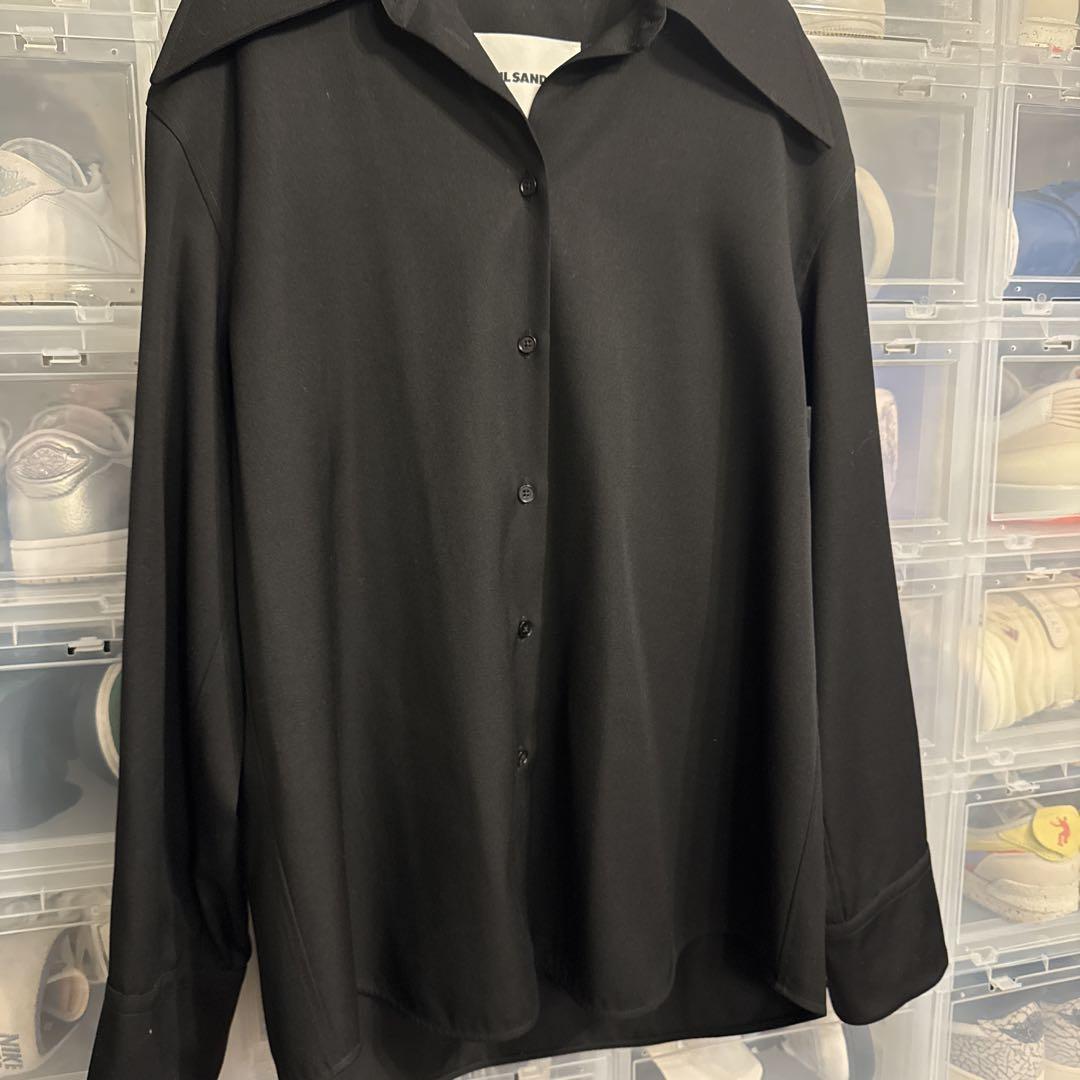 【美品】JIL SANDER ブラック 長袖 シャツ