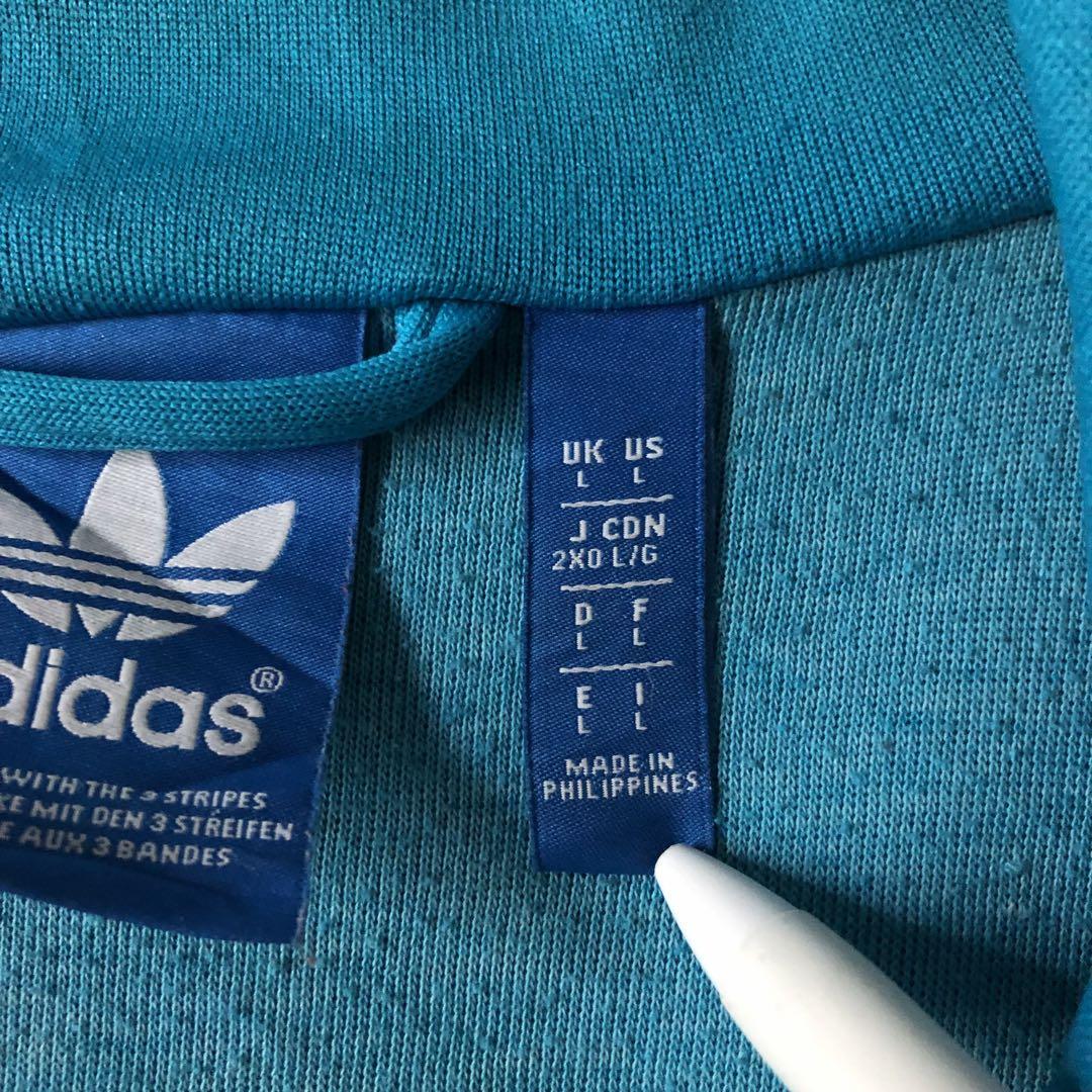 【★adidas×2XO刺繍】水色 黒 トラックジャケット ジャージ 古着