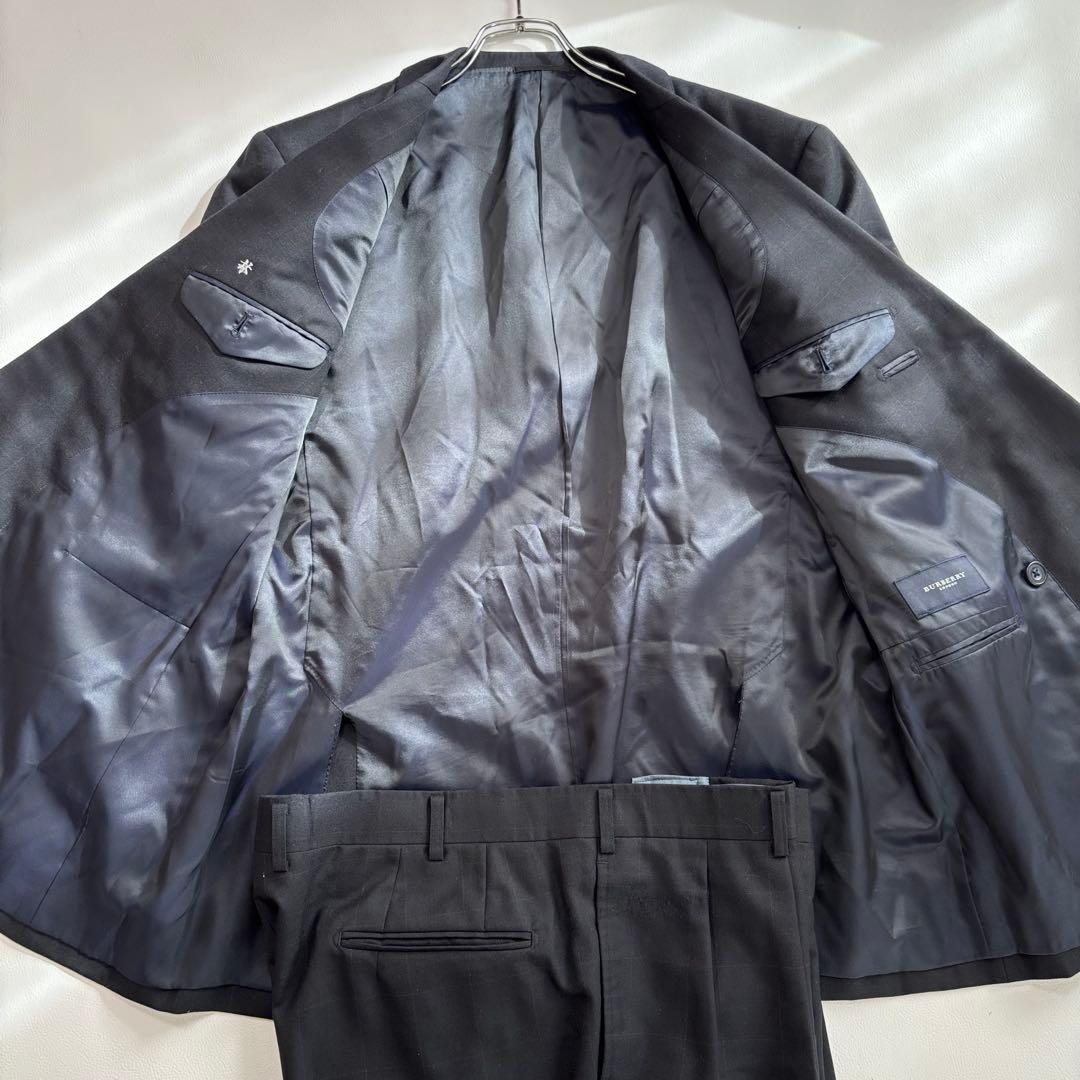 良品 バーバリーロンドン ダブル スーツ セットアップ L チェック柄 良品 バーバリーロンドン ダブル スーツ セットアップ L チェック柄