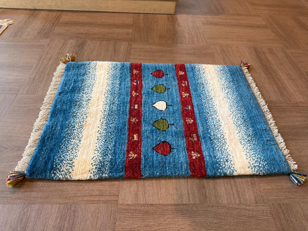 手織りペルシャ絨毯 ギャッベ 60x85cm