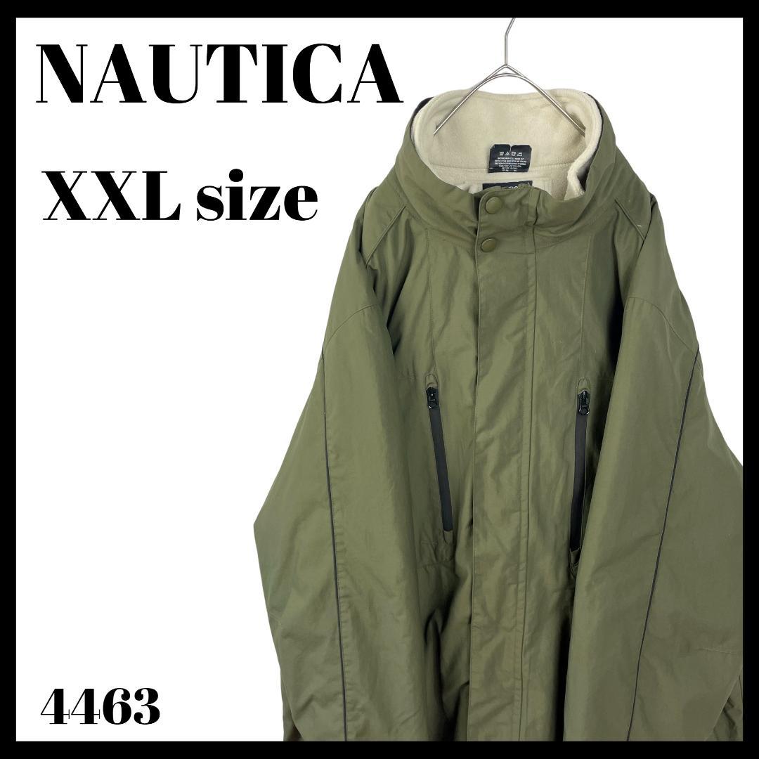 NAUTICA ノーティカ ジップアップ ブルゾン 裏地フリース カーキ XXL