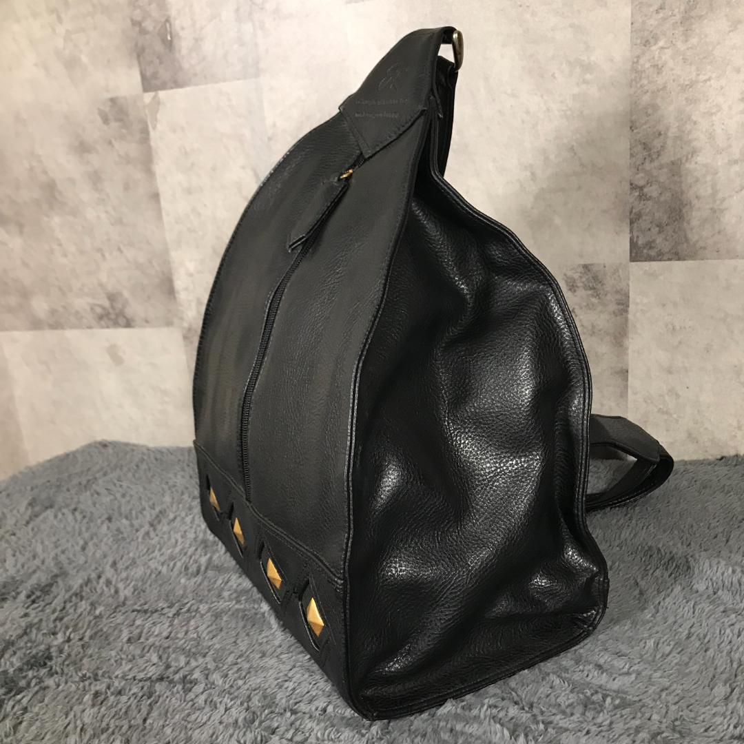 ★good design★ トライアングル レザーバッグ スタッズデザイン