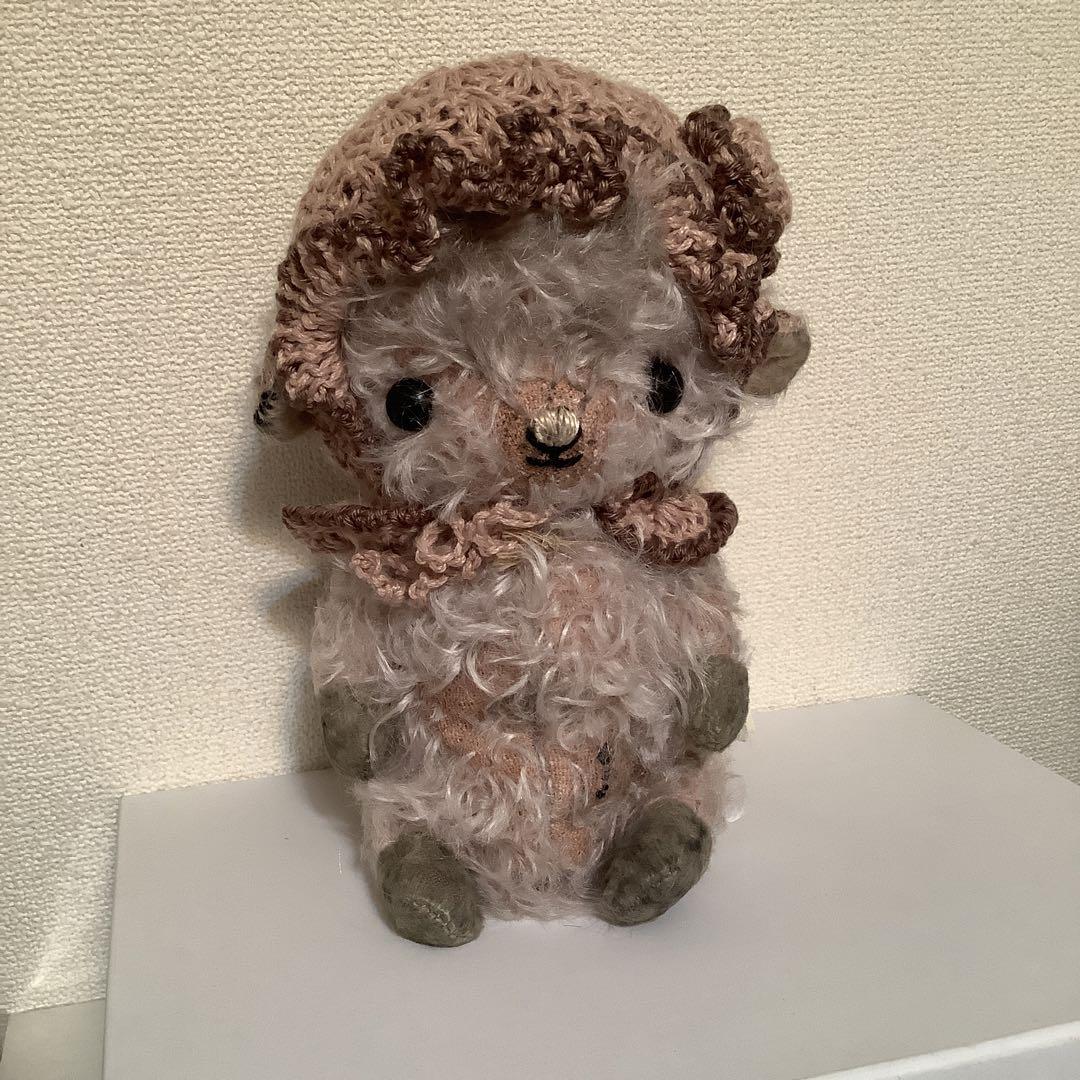 新品本物 テディベア ひつじさん 作家様 テディベア☆作家☆加茂美智子