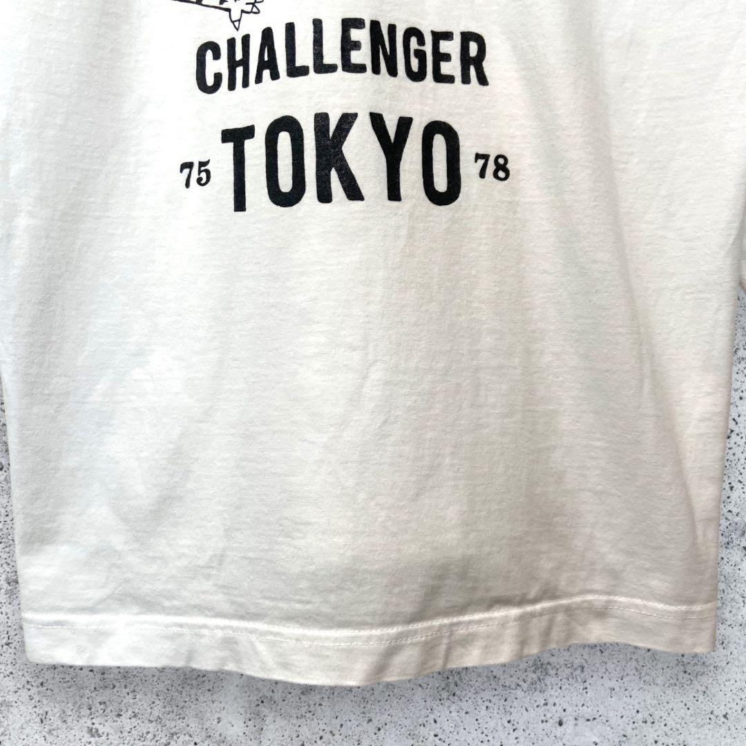 希少デザイン】 CHALLENGER チャレンジャー ロンT 白L 虎龍 長瀬