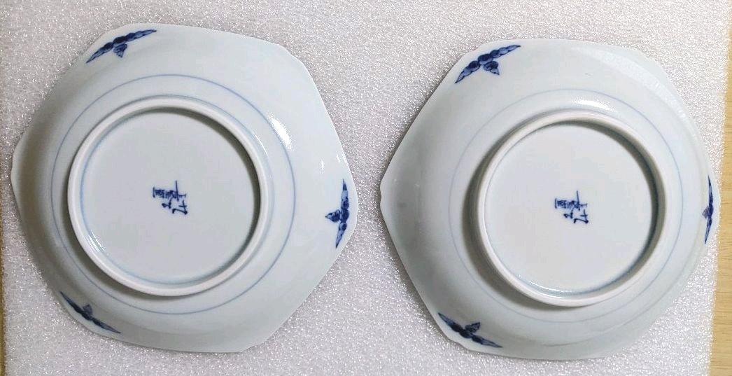 ブランド 未使用 六角皿 5枚 葡萄 kDo47-m70655827821 宮内庁御用達 山本長左 セットです