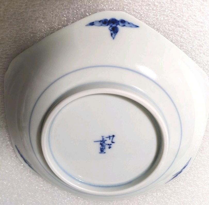 ブランド 未使用 六角皿 5枚 葡萄 kDo47-m70655827821 宮内庁御用達 山本長左 セットです