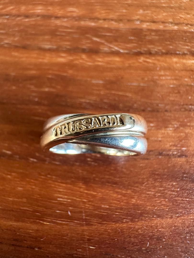 TRUSSARDIトラサルディ コンビリング 指輪 K18 SV925