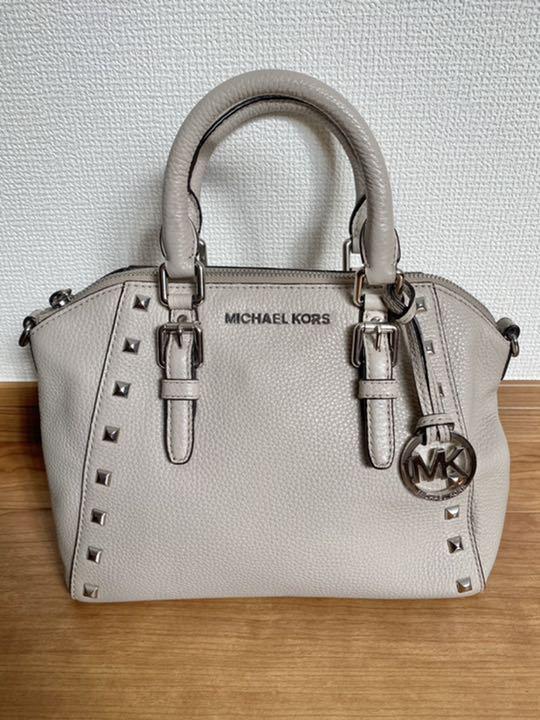 MICHAELKORS スタッズ ショルダーバッグ グレー