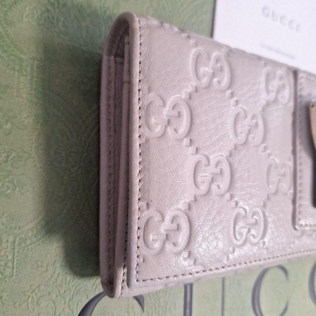 本日限定大幅お値下げ！GUCCI シマ　GGパターン 長財布 アイボリー