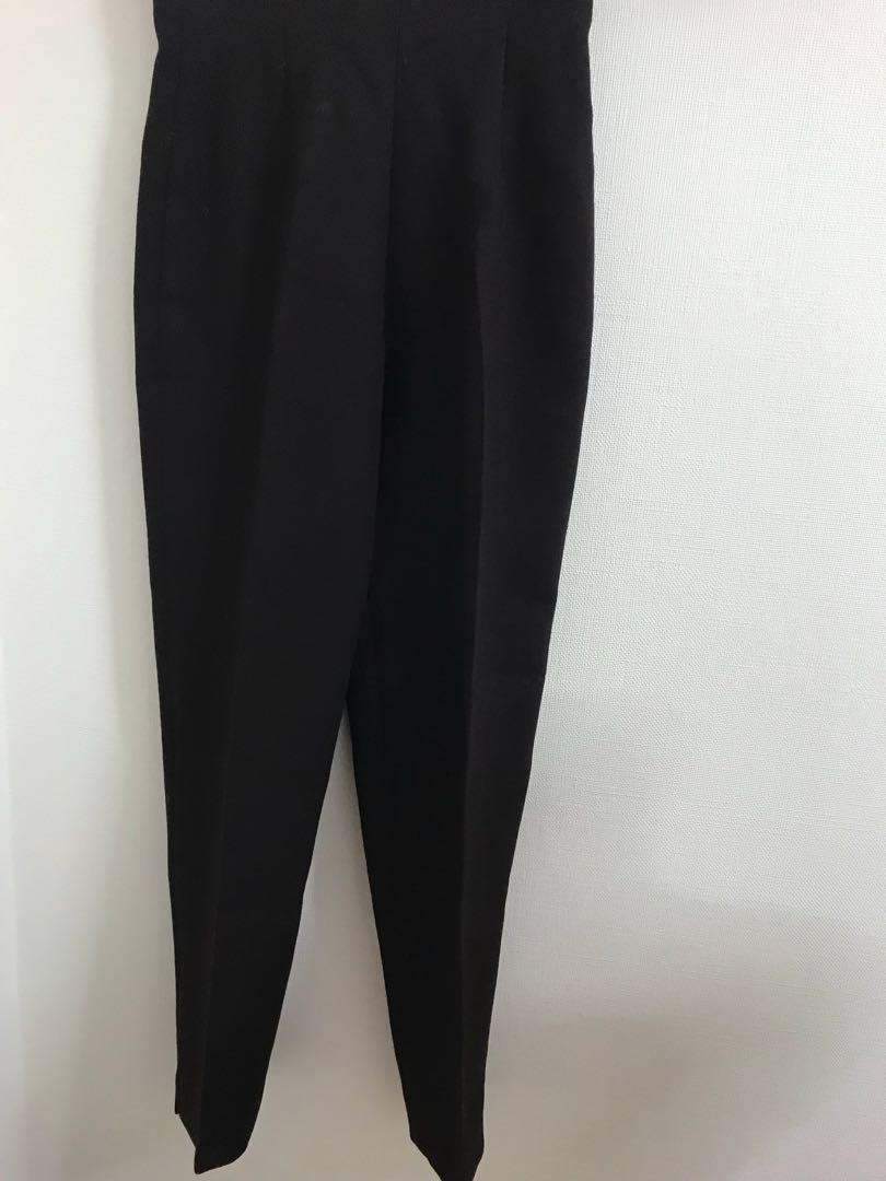 ペニーブラックテーパードパンツ9号