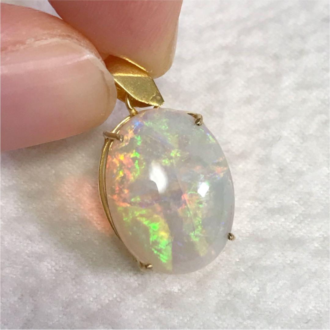 エチオピアオパール K18 ペンダントトップ 宝石鑑別書付き | www
