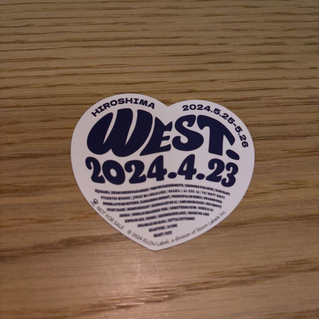 ジャニーズWEST WEST. 会場限定ステッカー 広島4枚