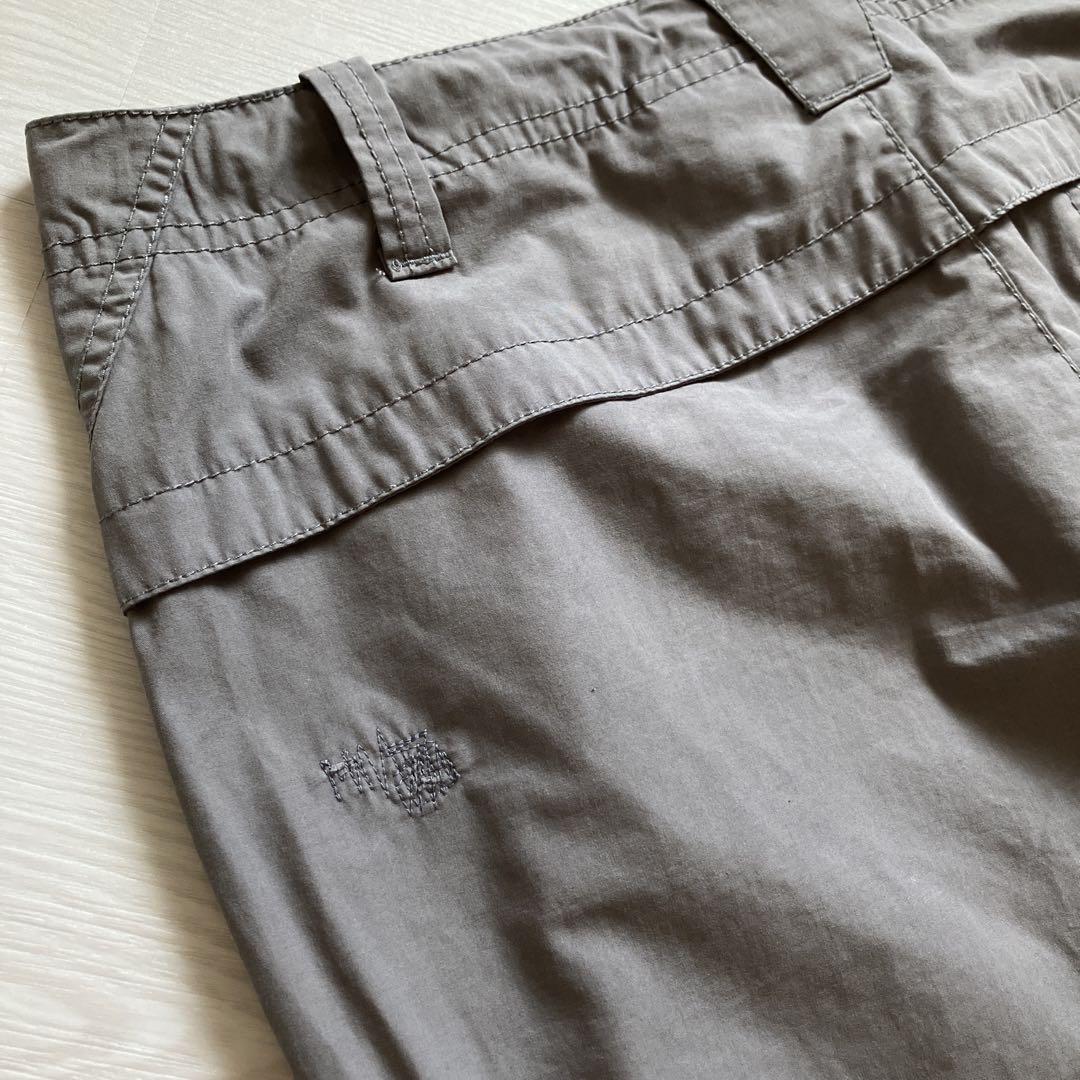 00s OLD NIKE XLサイズ バギーカーゴショーツ グレー刺繍ロゴY2K