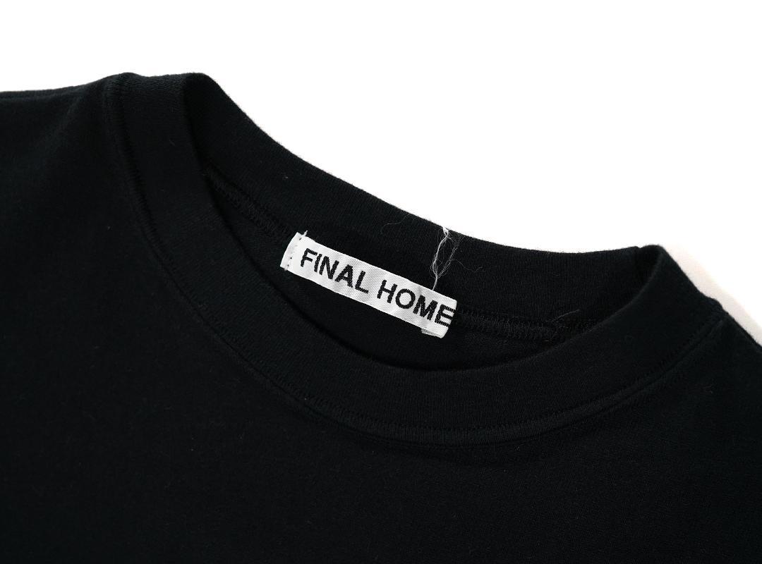 FINAL HOME ジップ プリント ノースリーブ シャツ ブラック S