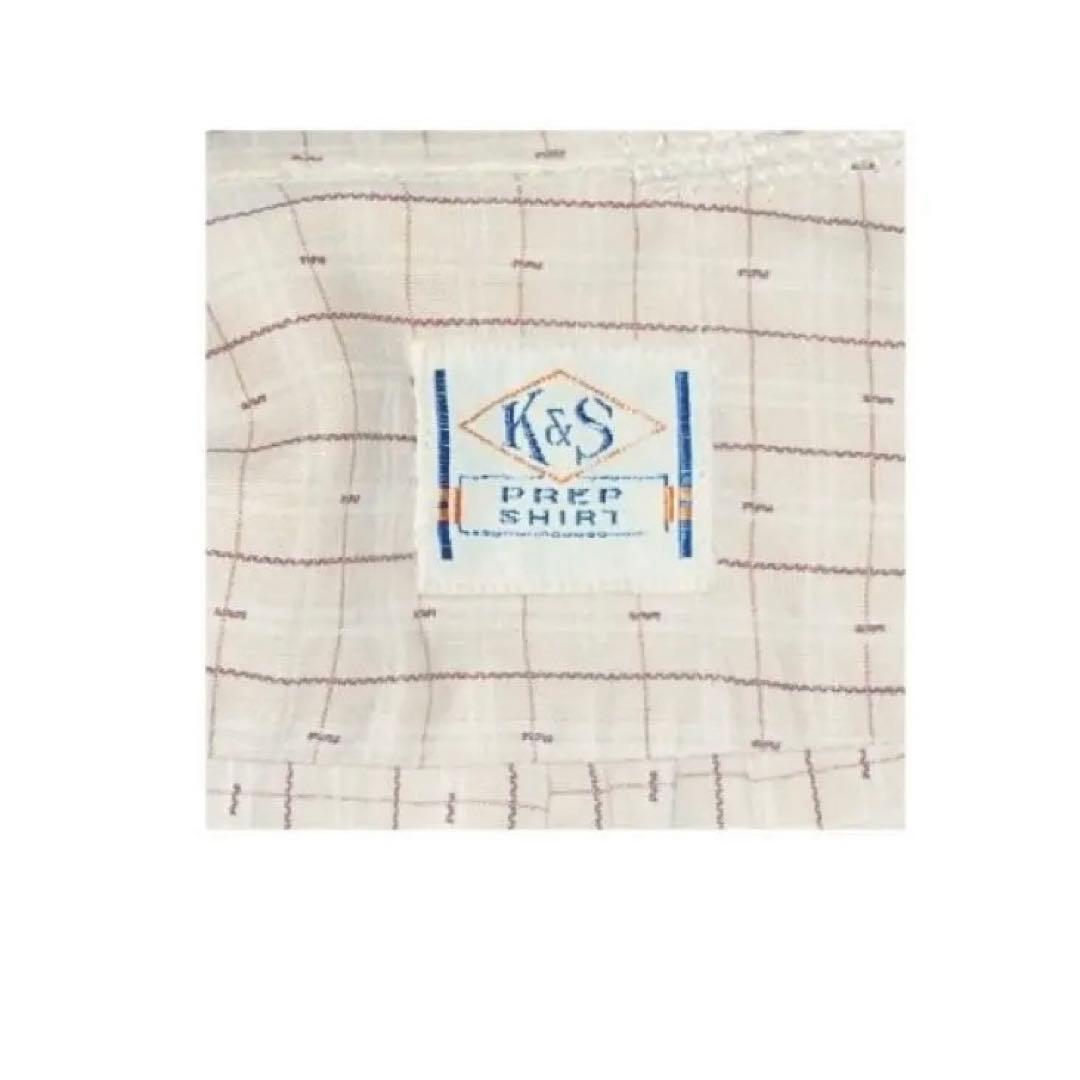 ▪️50s K&S ビンテージ シャツ ヨーロッパ ユーロ マチ付き 格子柄 ▪️50s K&S ビンテージ シャツ ヨーロッパ ユーロ マチ付き 格子柄