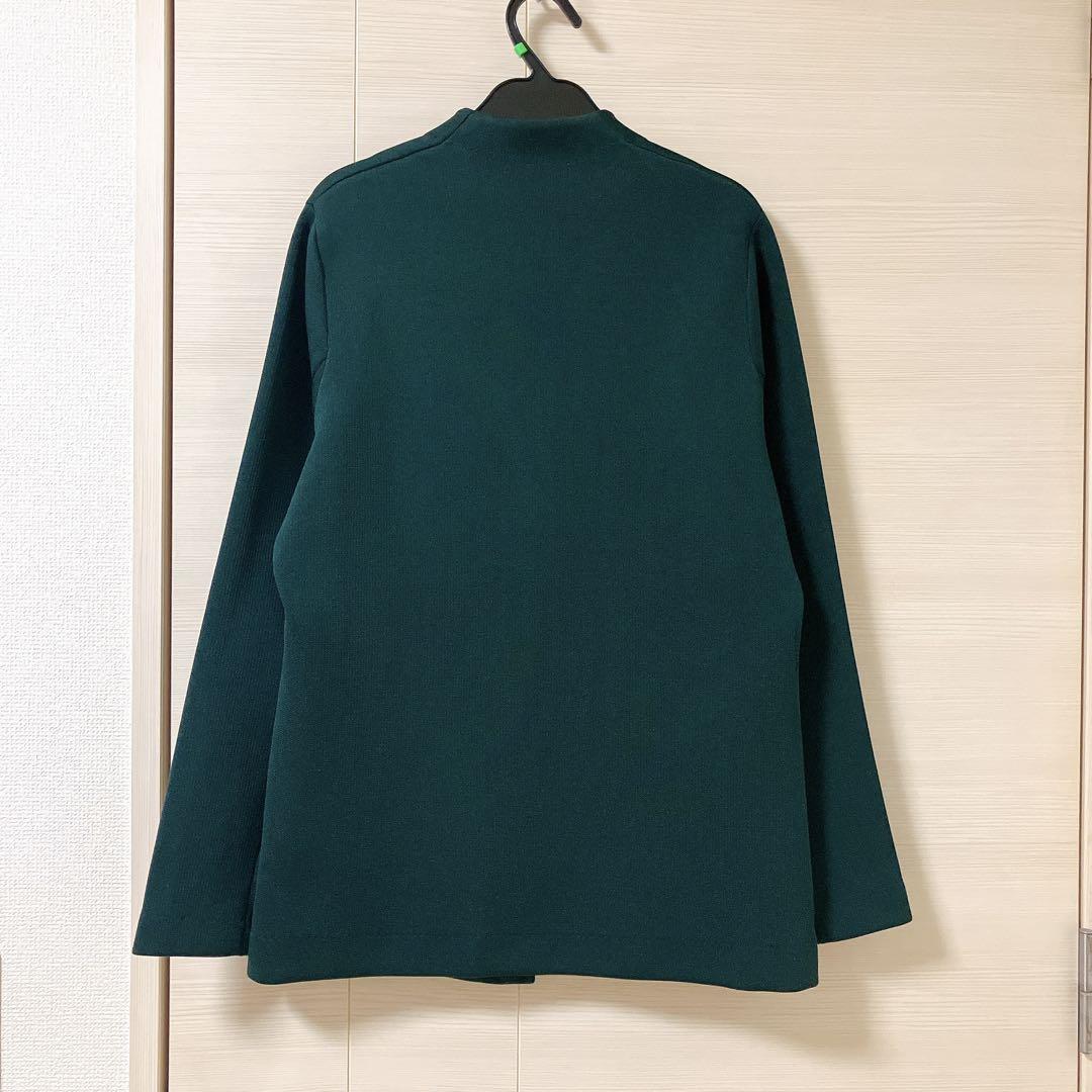 美品☆iCB シンセティックヤーン　ニットジャケット・ダークグリーン