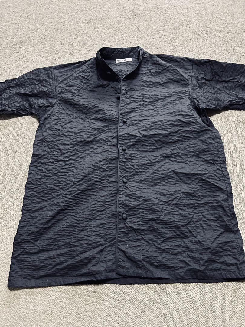 ISSEY MIYAKE バンドカラーシャツ　アシャ バイ エムディーエス