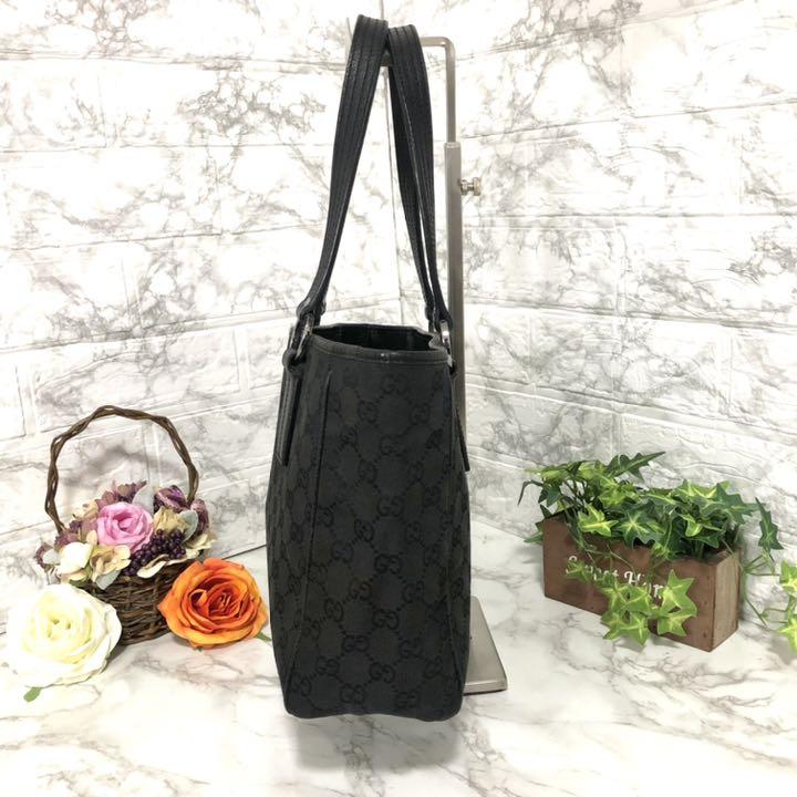 HOT限定SALE 極美品❤️GUCCIグッチ GGキャンバス トートバッグ ハンドバッグ ブラック NSriO-m70673124186 人気SALE限定SALE