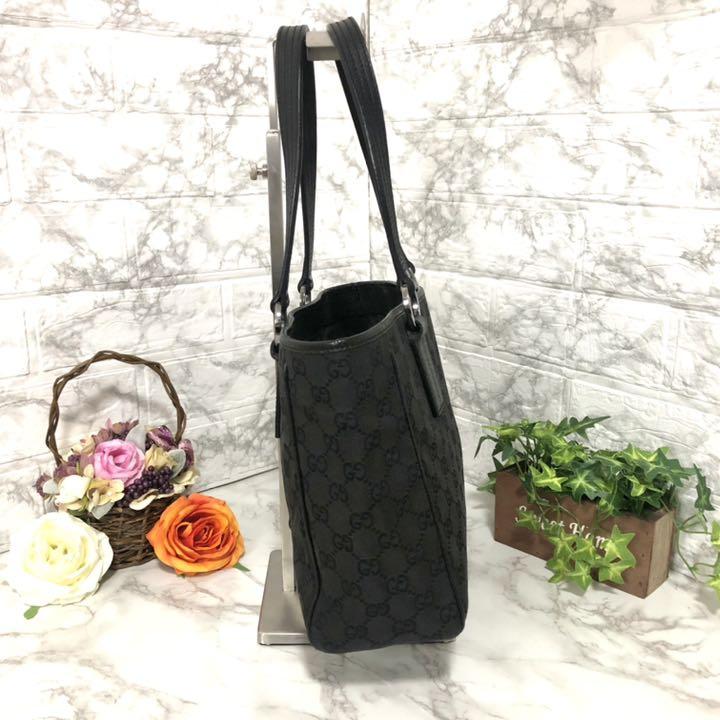 HOT限定SALE 極美品❤️GUCCIグッチ GGキャンバス トートバッグ ハンドバッグ ブラック NSriO-m70673124186 人気SALE限定SALE