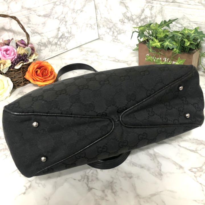 HOT限定SALE 極美品❤️GUCCIグッチ GGキャンバス トートバッグ ハンドバッグ ブラック NSriO-m70673124186 人気SALE限定SALE