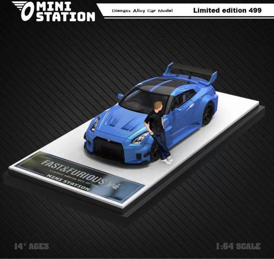 1/64 Mini Station GTR R35 ワイスピ フィギュア付き - メルカリ