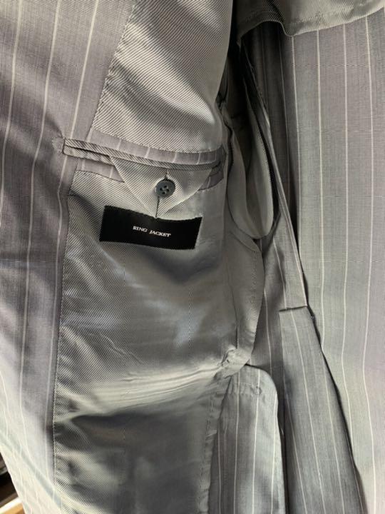 NEW人気 最終 新品 未使用品 リングヂャケット ウールシルク スーツ 44 zneXi-m70674663623 人気SALE正規品
