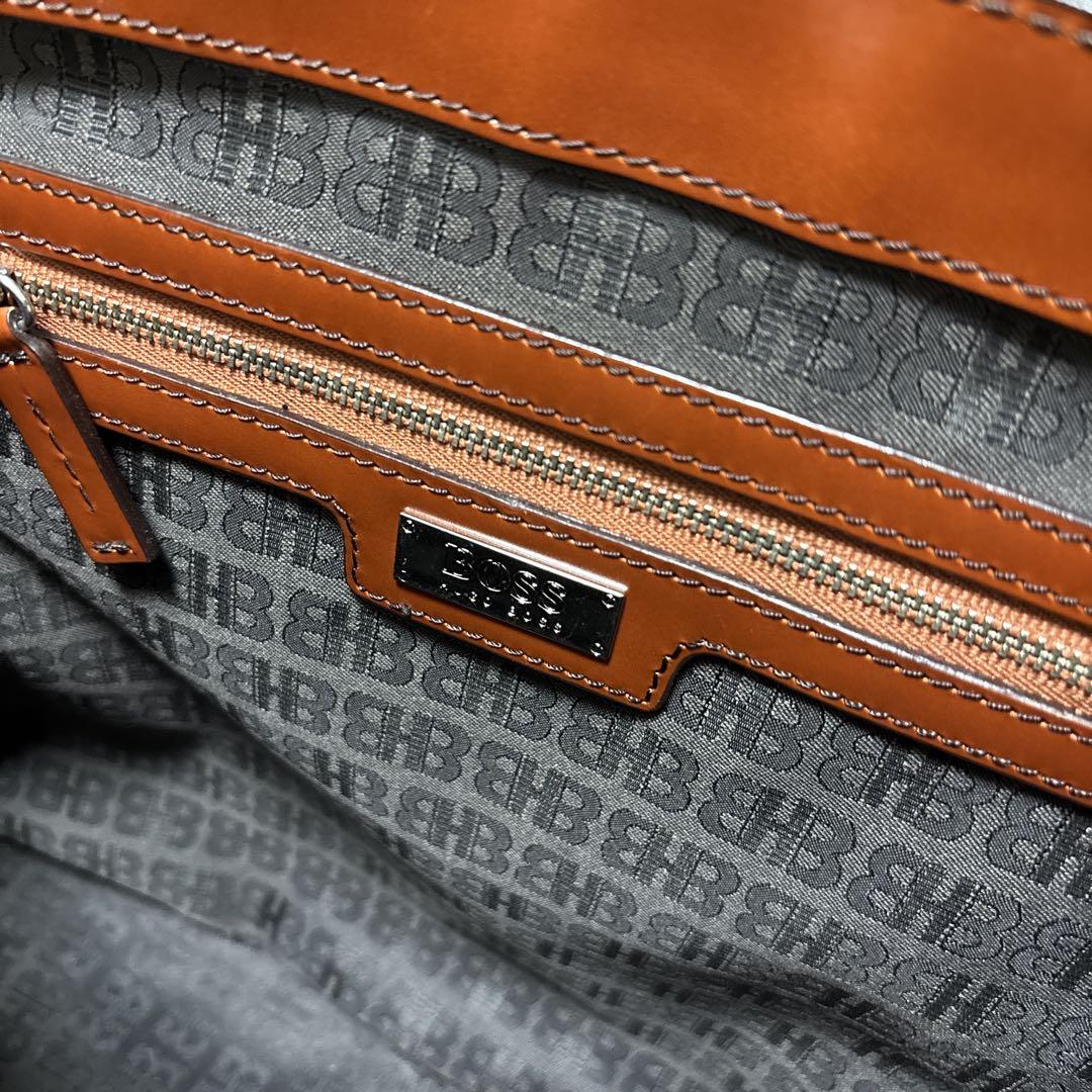 HUGO BOSS ビューゴボス レザー トートバッグ ブラウン