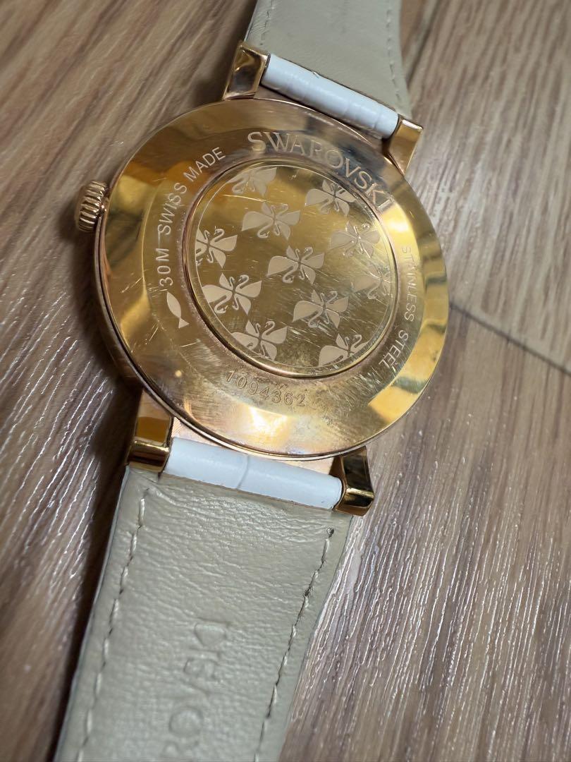 Swarovski ホワイトレザー 時計 Swarovski ホワイト レザー 腕時計 - 時計オンライン アウトレット