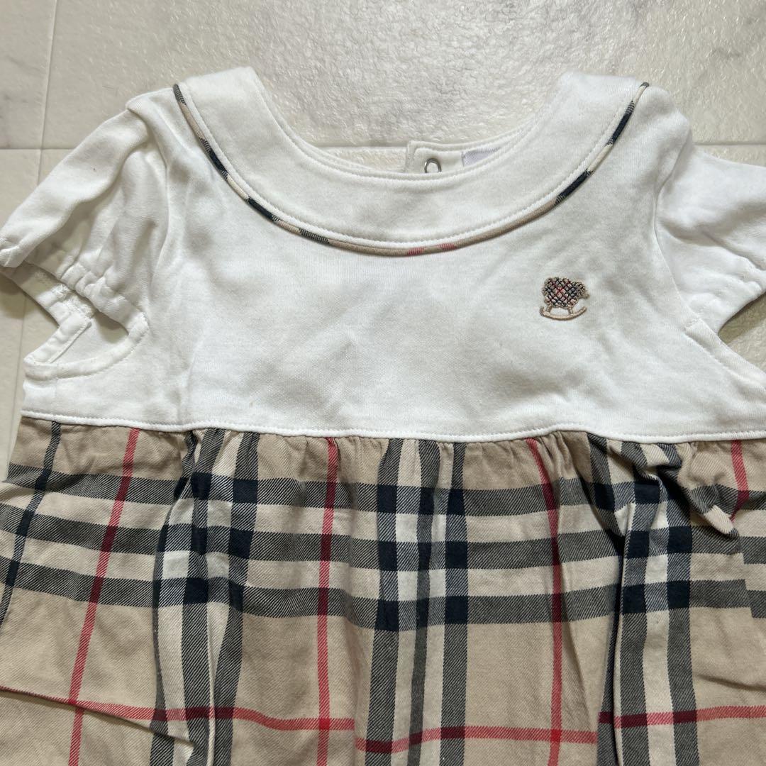新品未使用Burberry チェック柄ロンパース 6M - メルカリ