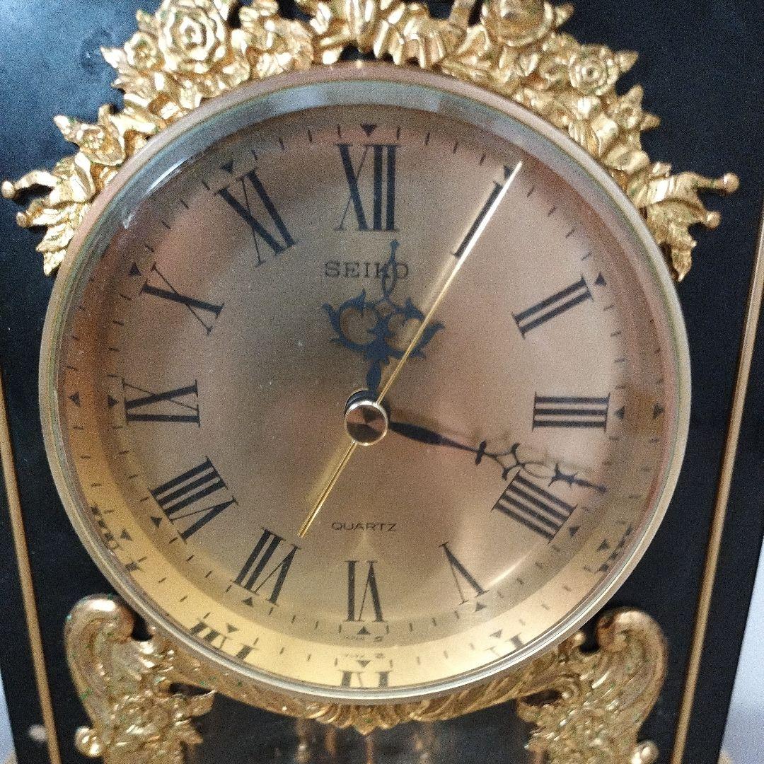 SEIKO QUARTZセイコークォーツ高級置時計 真鍮製