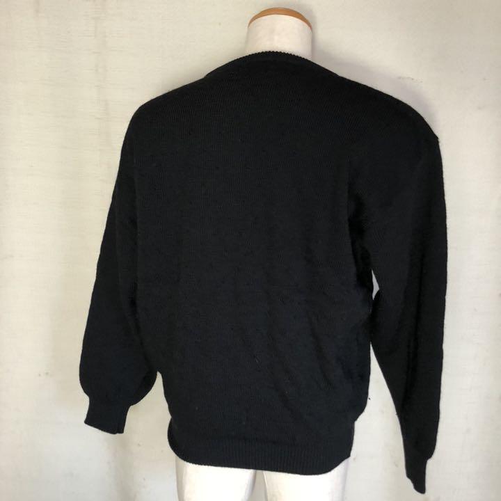 激レア ブラック ウール100 ロゴ pwi3y-m70681494365 オレンジタグ イヴサンローラン ニット NEW好評