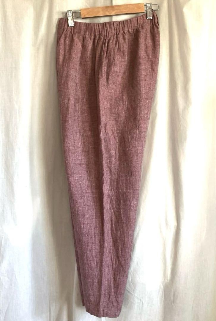 美品☆JURGENLEHL☆麻 タックパンツ イージーパンツ