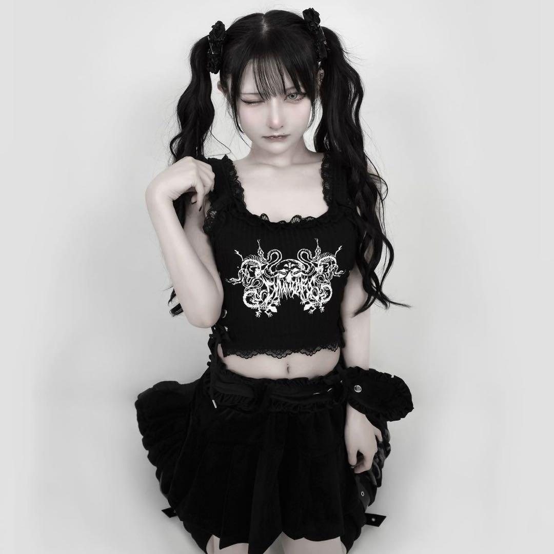 Dimmoire Messy Bones キャミソール black
