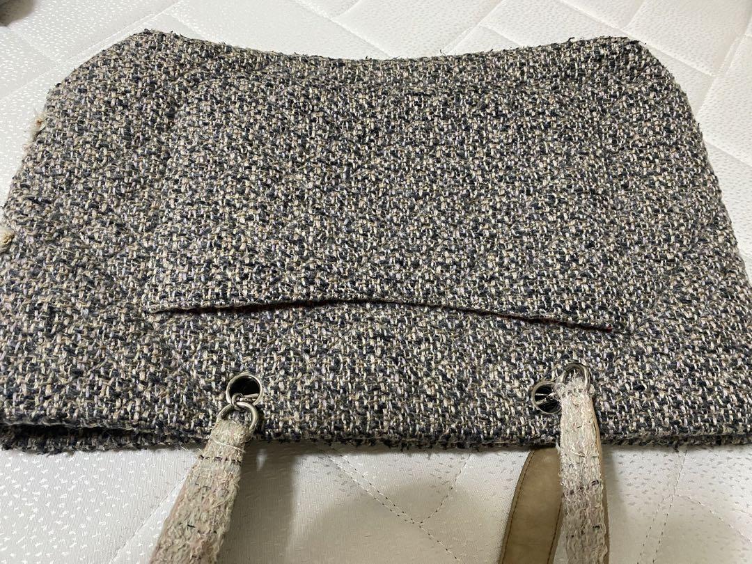 CHANEL ショルダーバッグ ツイード グレー　返品不可でお願いします。