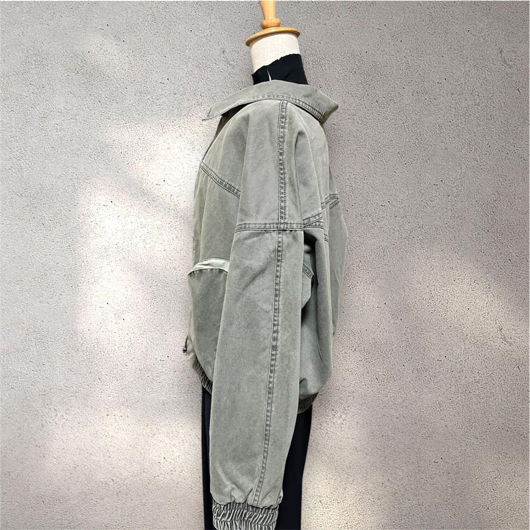 ♥️新品未使用♥️ MICALLEMICALLE カーキジップアップ ブルゾン